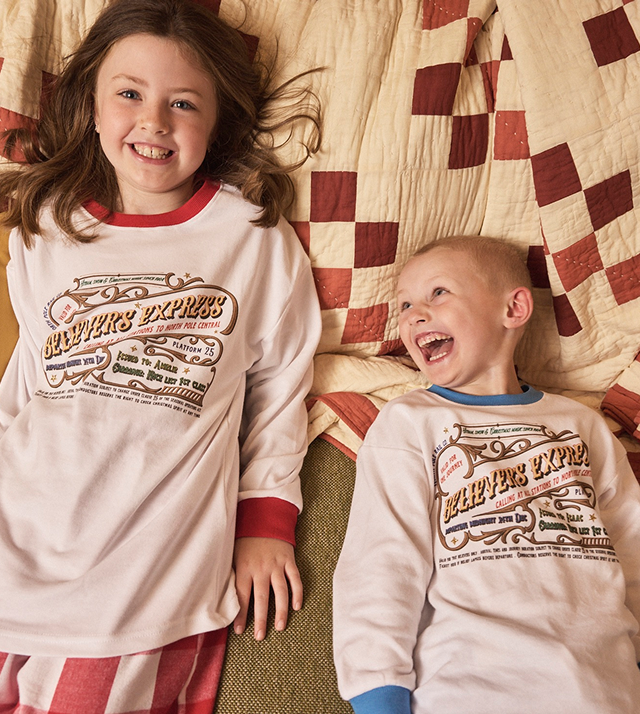 The Believers Express Kids Flannel Christmas Pyjamas
