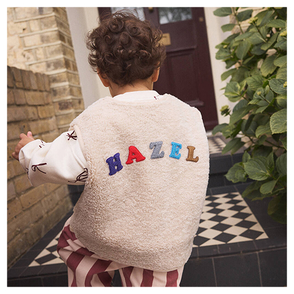 Personalised Baby And Toddler Sherpa Vest