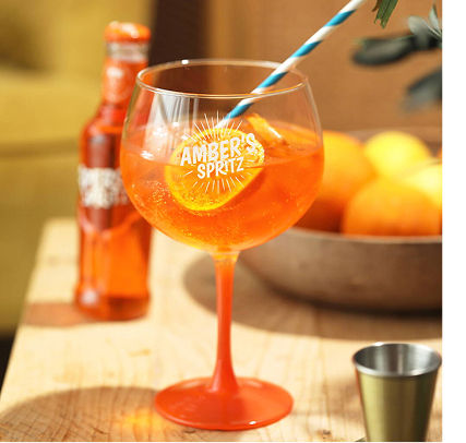 Personalised Name Aperitivo Spritz Balloon Glass