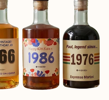Personalised Special Year Gin With Music