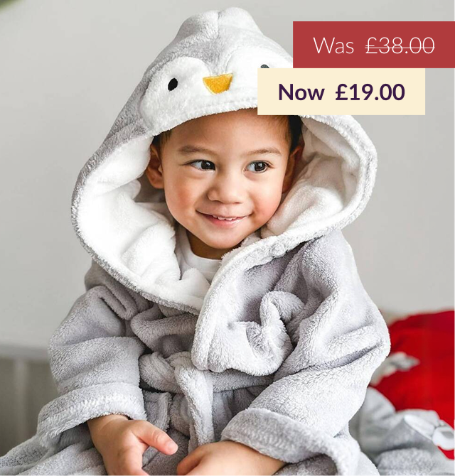 Personalised Penguin Fleece Robe