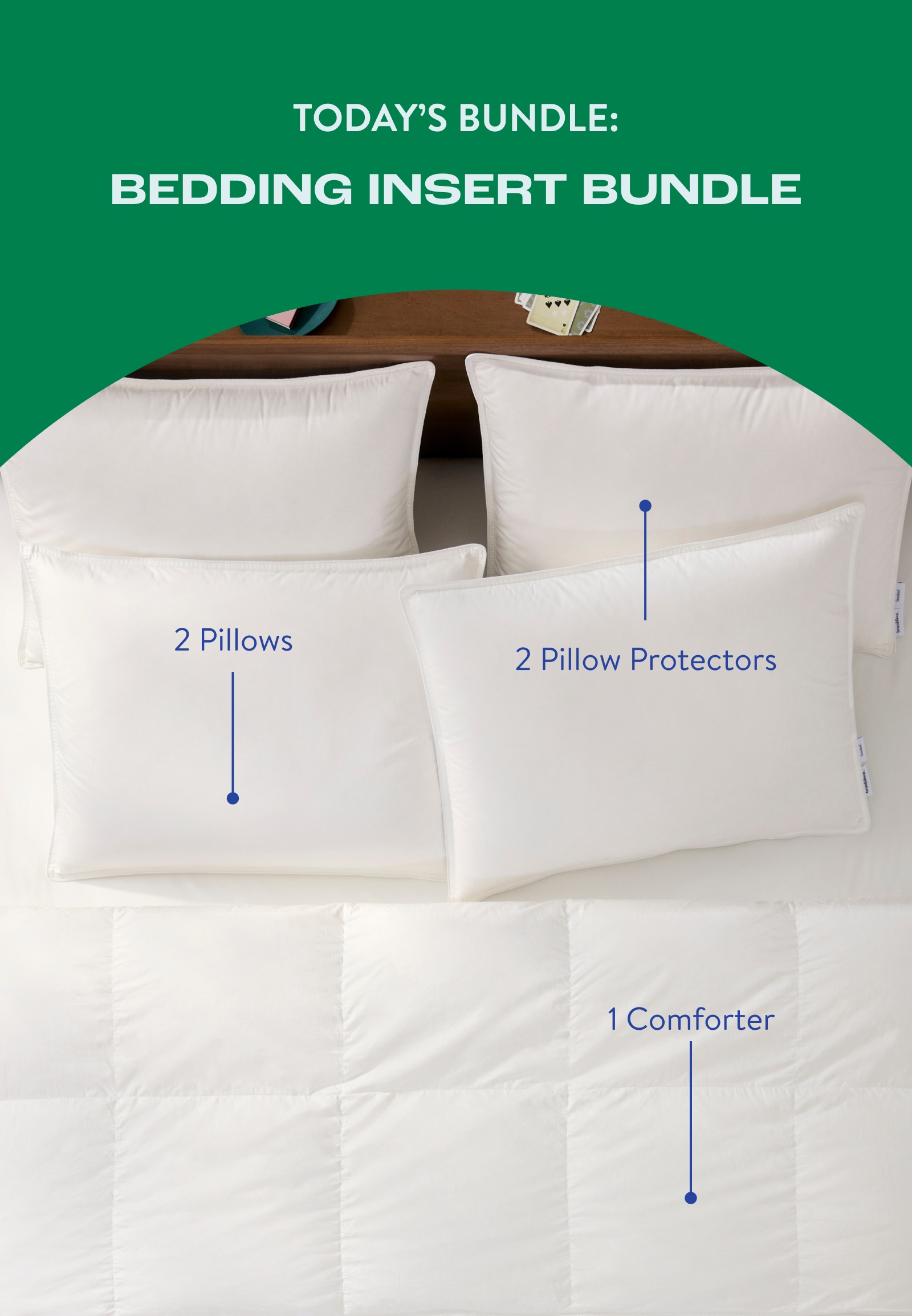 Today's Bundle: bedding inert bundle. 