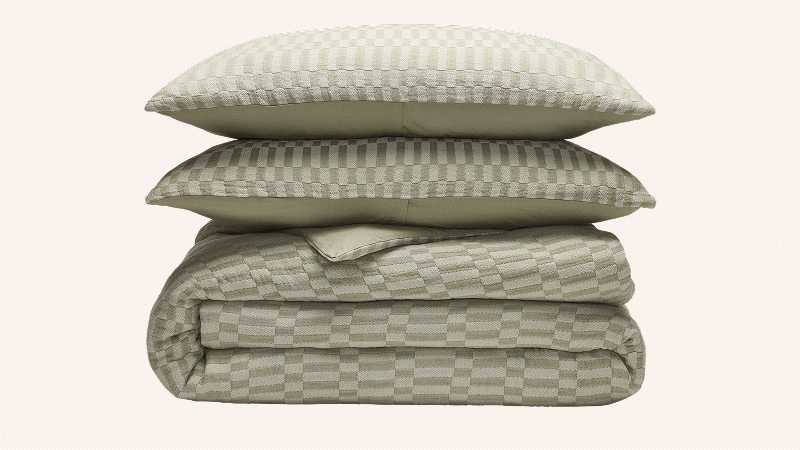 Woven Checkerboard Duvet Set