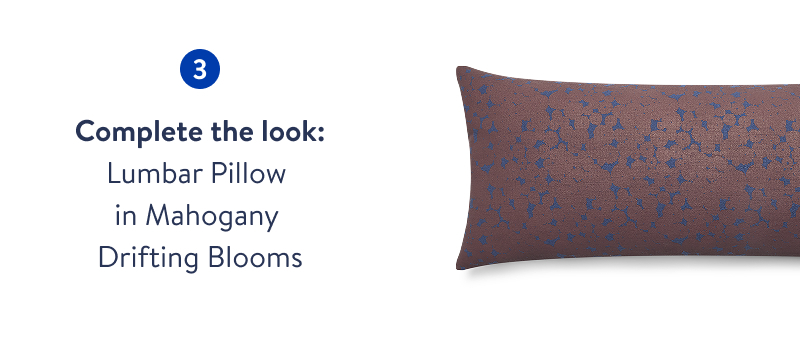 Complete the look: Lumbar Pillow in Mahogany Drifting Blooms