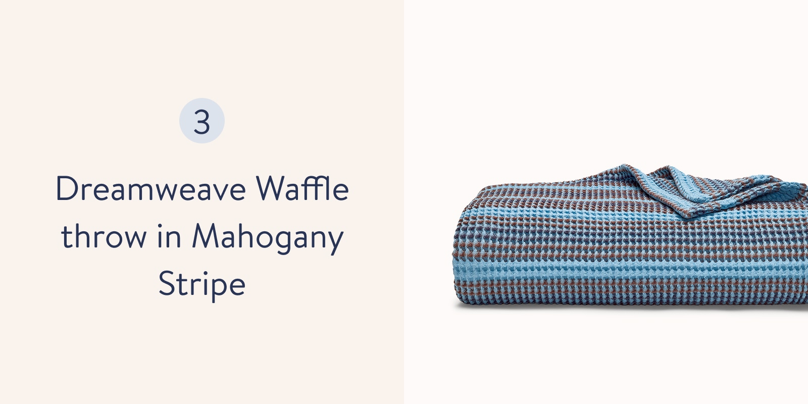 Dreamweave Waffle Throw in Mahogany Stripe